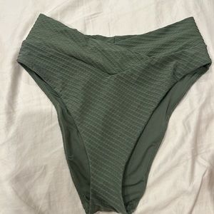 Aerie high waisted cross over bikini bottom large